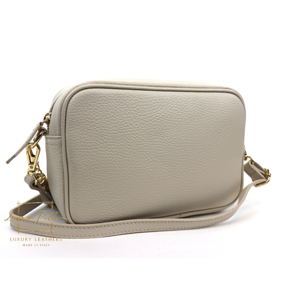 Sierra Genuine Italian Pebbled Leather Box Bag