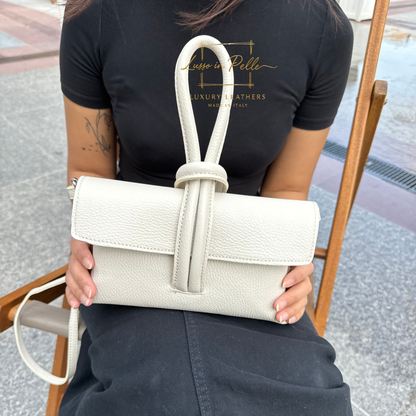 Rose Italian Versatile Leather Bag - Wrist Bag - Clutch Bag