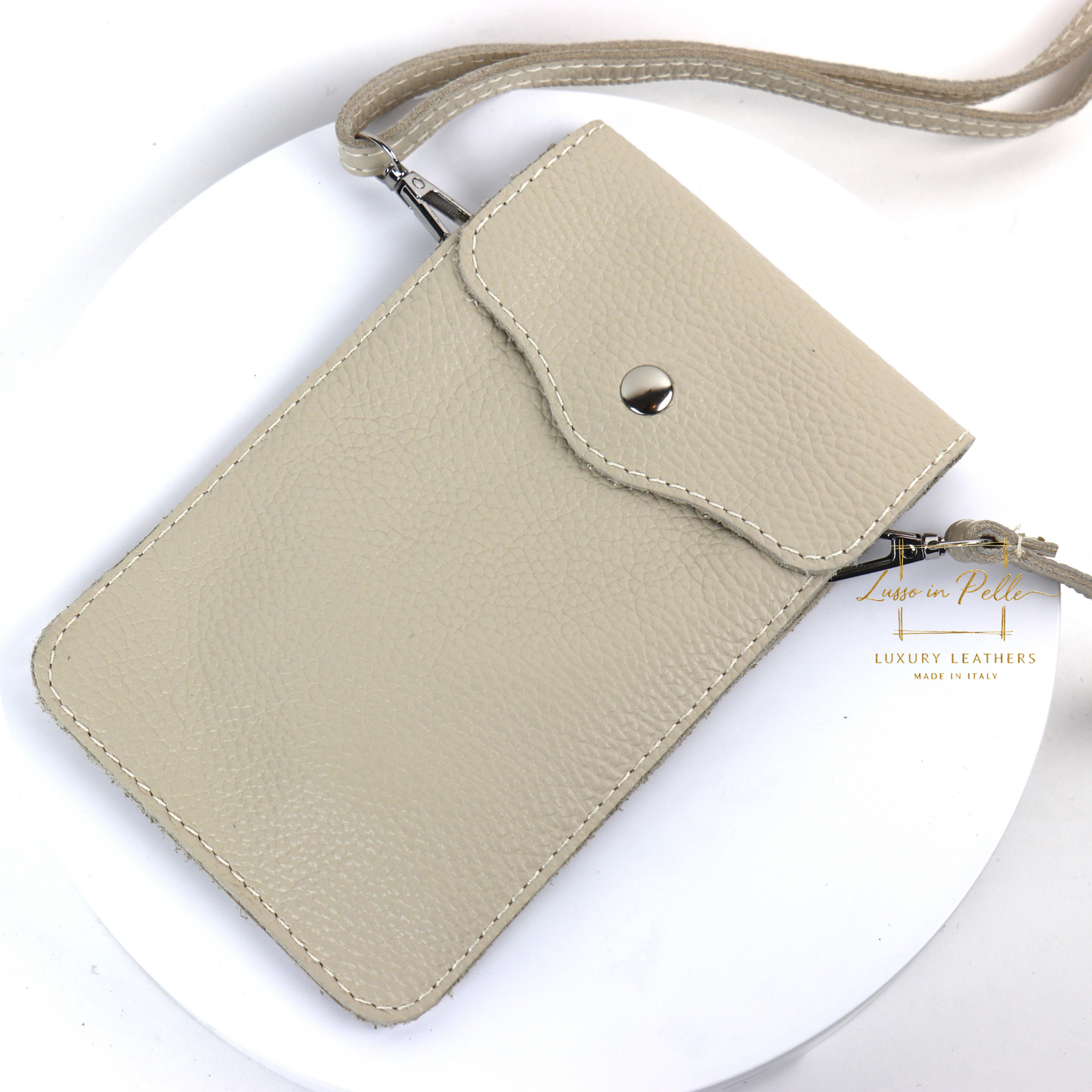 Minimalist Genuine Leather Crossbody Phone Bag