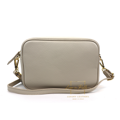 Sierra Genuine Italian Pebbled Leather Box Bag