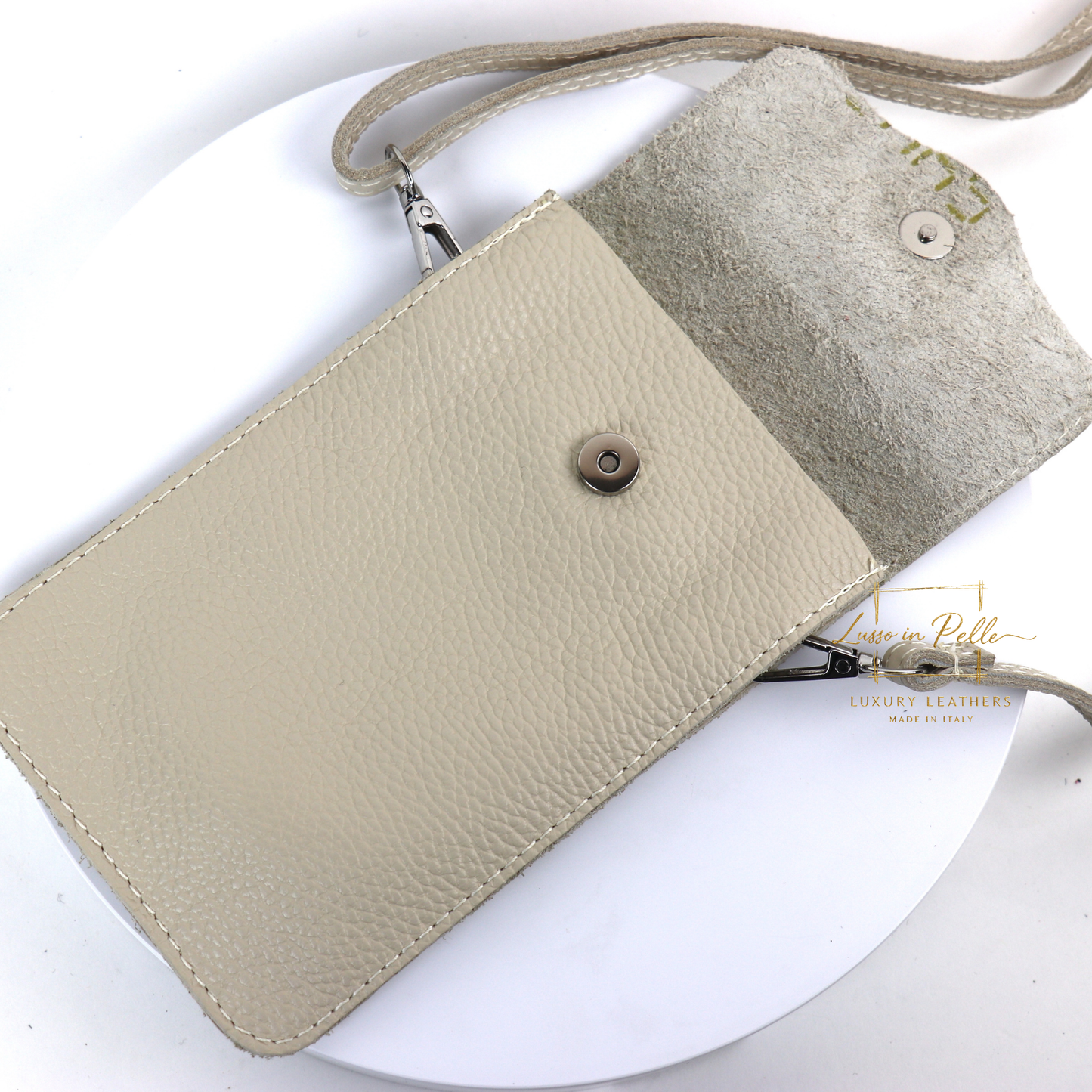 Minimalist Genuine Leather Crossbody Phone Bag