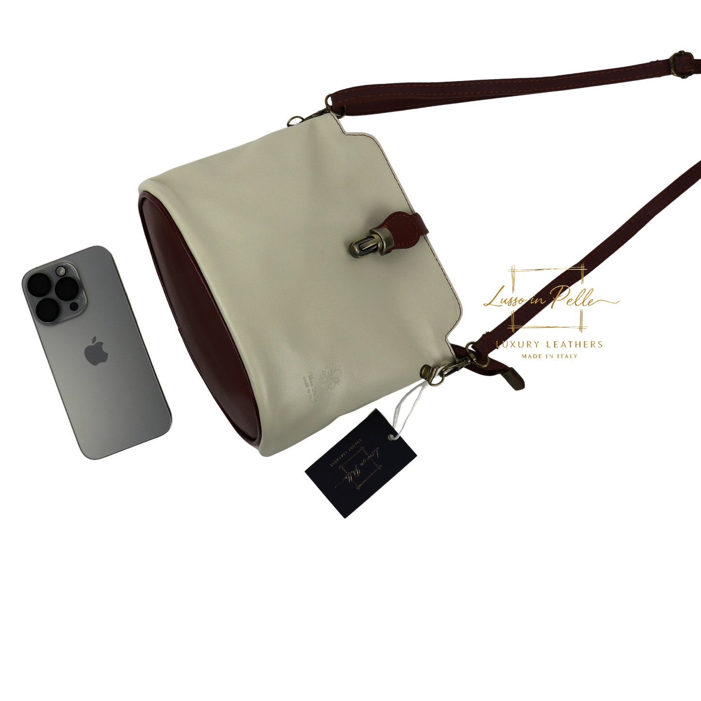 Vera Pelle Leather Crossbody Bag