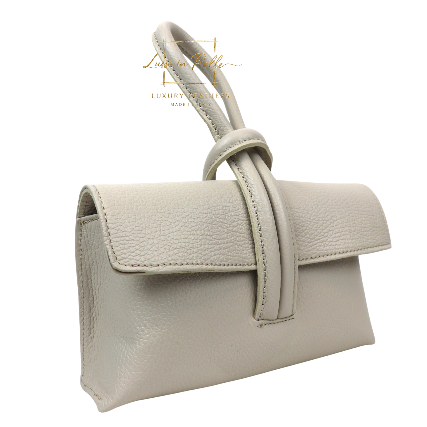 Rose Italian Versatile Leather Bag - Wrist Bag - Clutch Bag