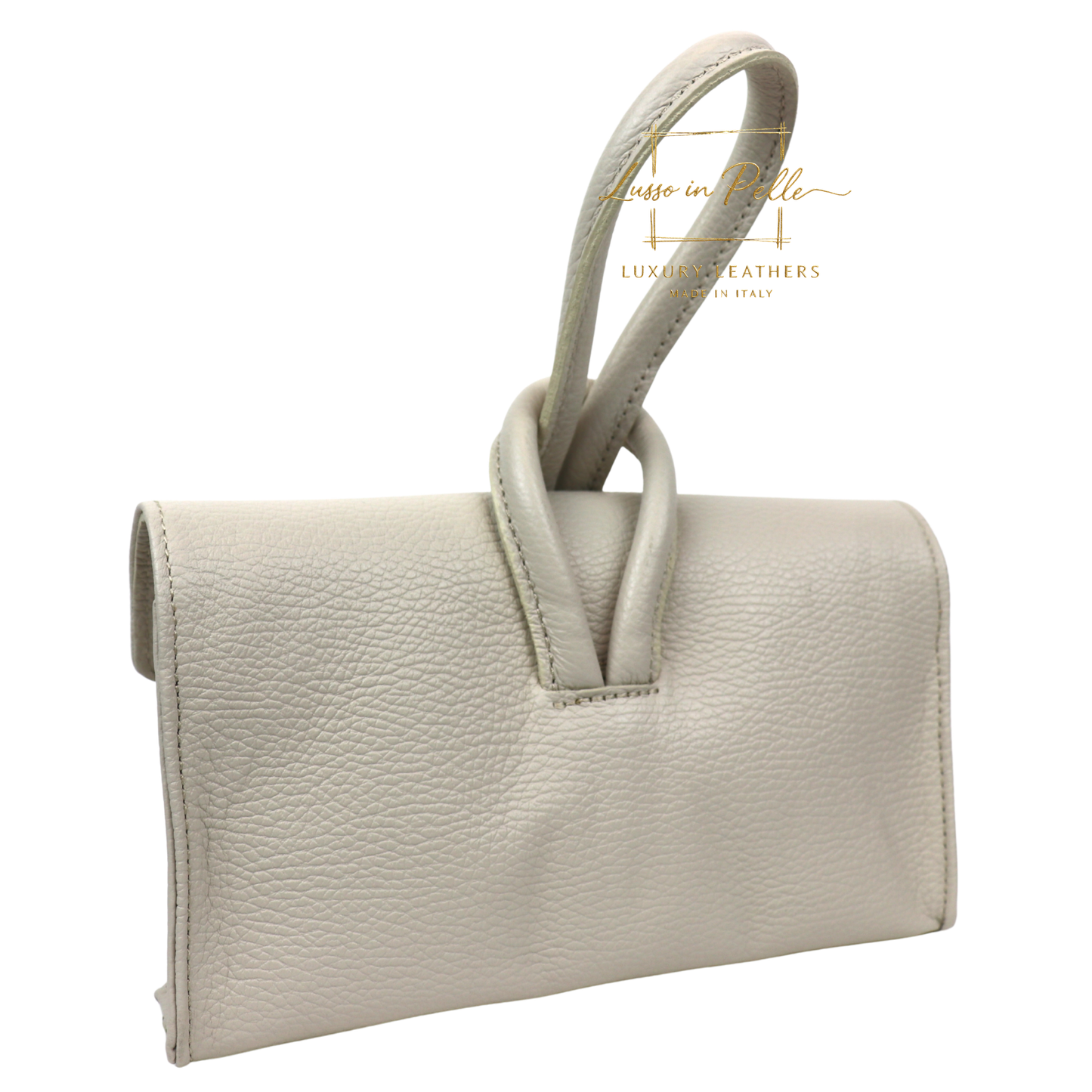 Rose Italian Versatile Leather Bag - Wrist Bag - Clutch Bag