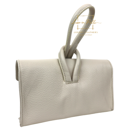 Rose Italian Versatile Leather Bag - Wrist Bag - Clutch Bag