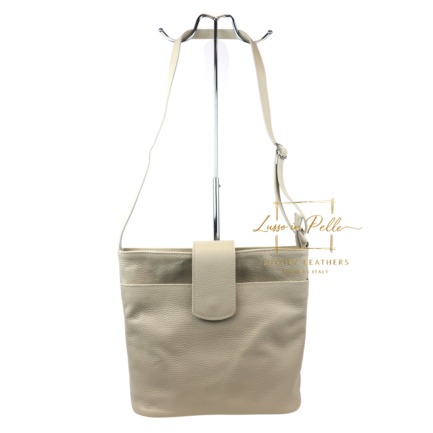 Italian Leather Shoulder/Crossbody Bag with Adjustable Straps