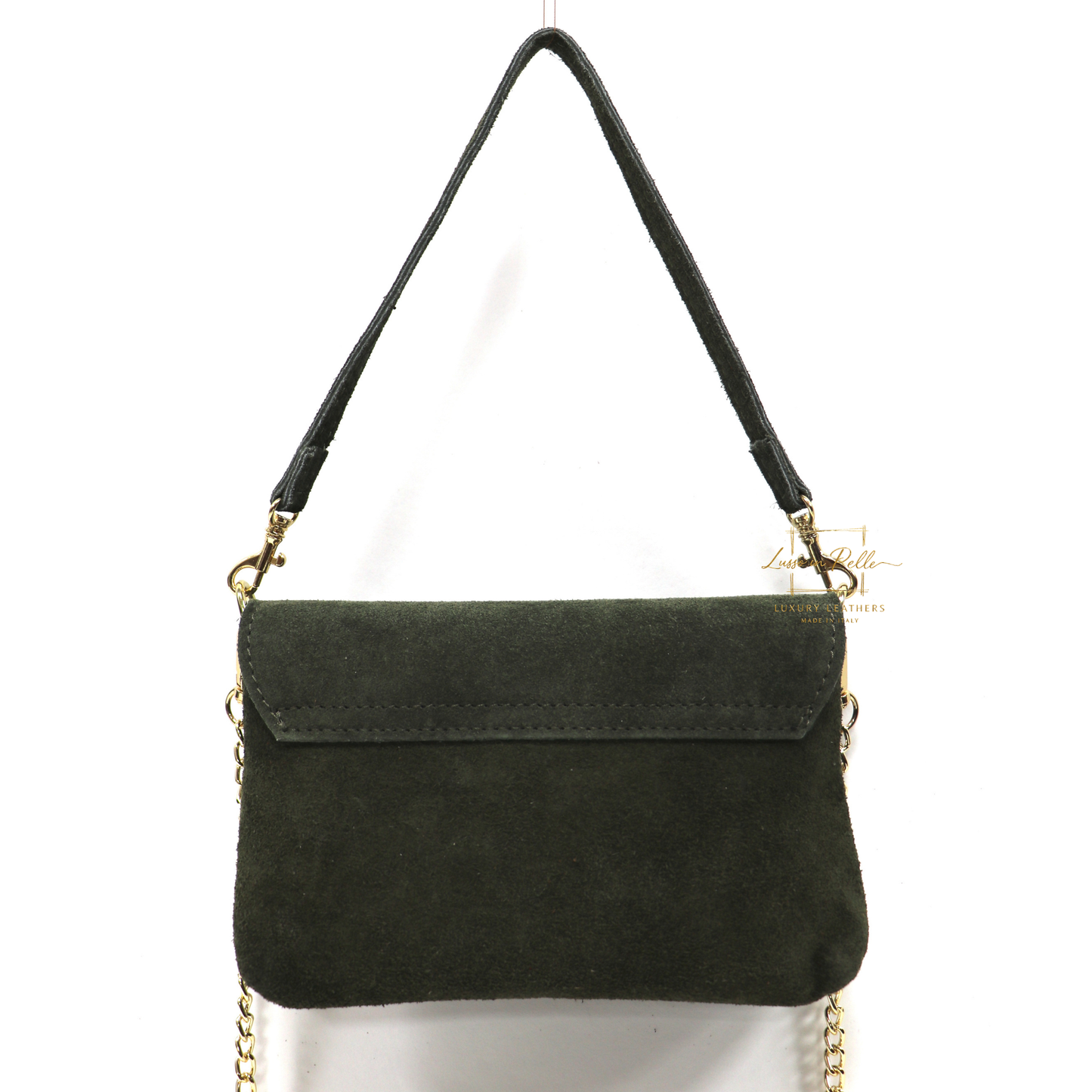Small Suede Timeless Chic Italian Suede Clutch/Shoulder/Crossbody Bag