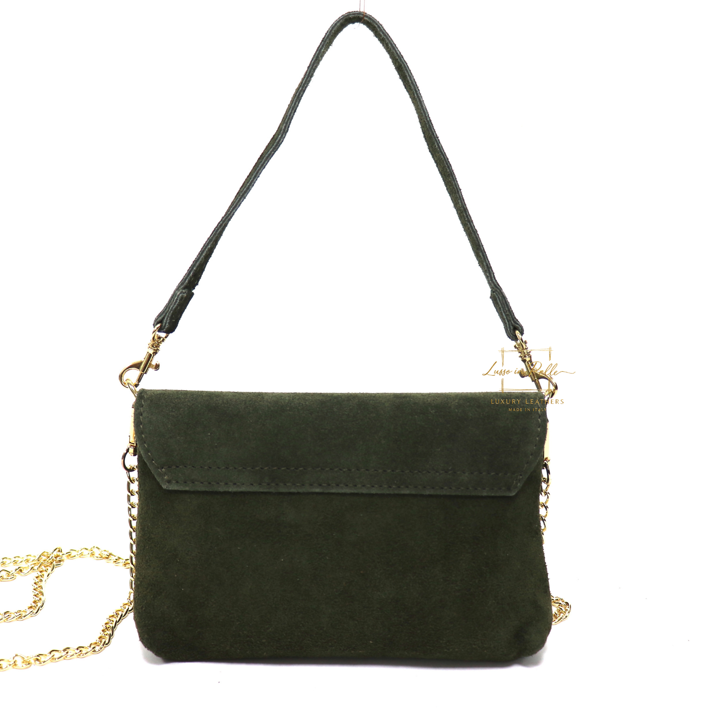 Small Suede Timeless Chic Italian Suede Clutch/Shoulder/Crossbody Bag