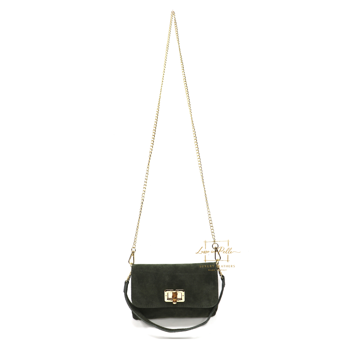 Small Suede Timeless Chic Italian Suede Clutch/Shoulder/Crossbody Bag