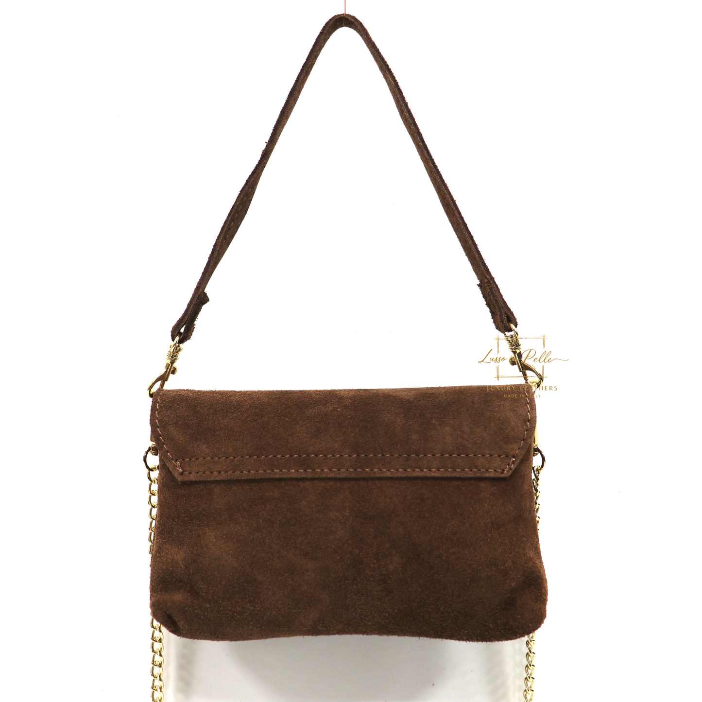 Small Suede Timeless Chic Italian Suede Clutch/Shoulder/Crossbody Bag