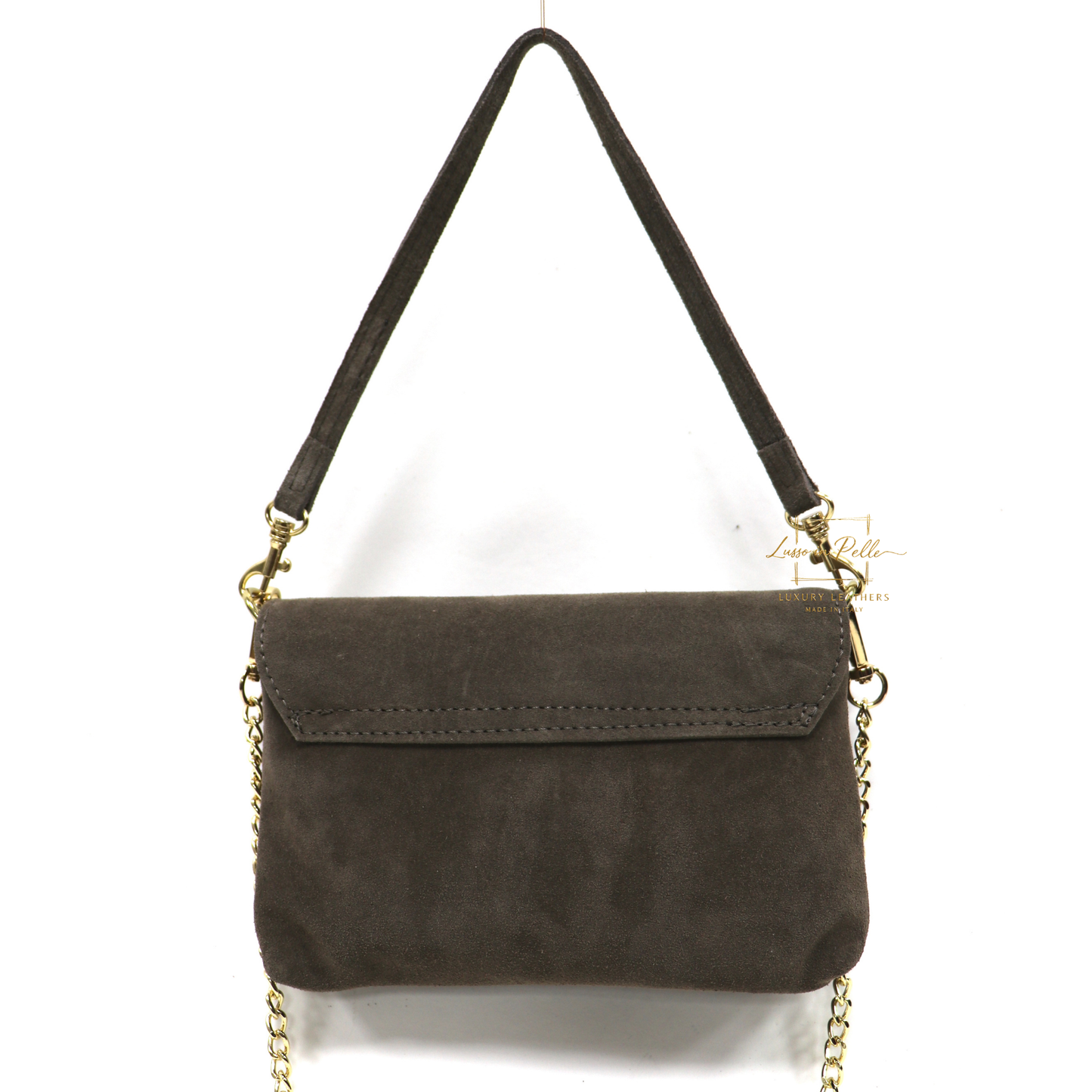 Small Suede Timeless Chic Italian Suede Clutch/Shoulder/Crossbody Bag