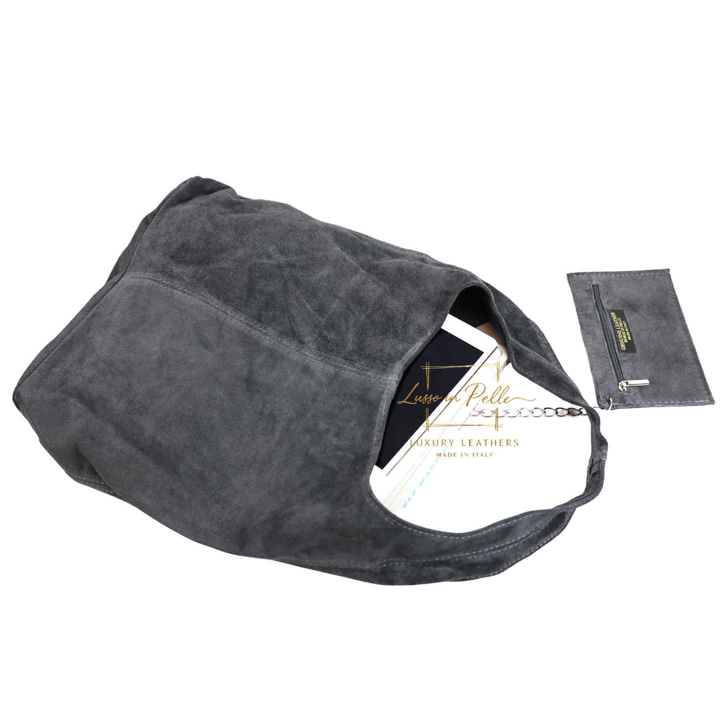 Cali Genuine Suede Hobo Slouchy Shoulder Bag