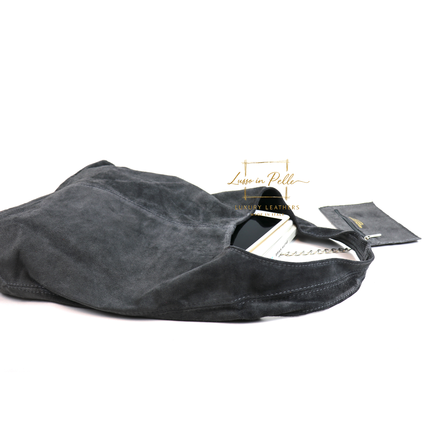 Cali Genuine Suede Hobo Slouchy Shoulder Bag
