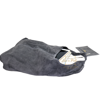Cali Genuine Suede Hobo Slouchy Shoulder Bag