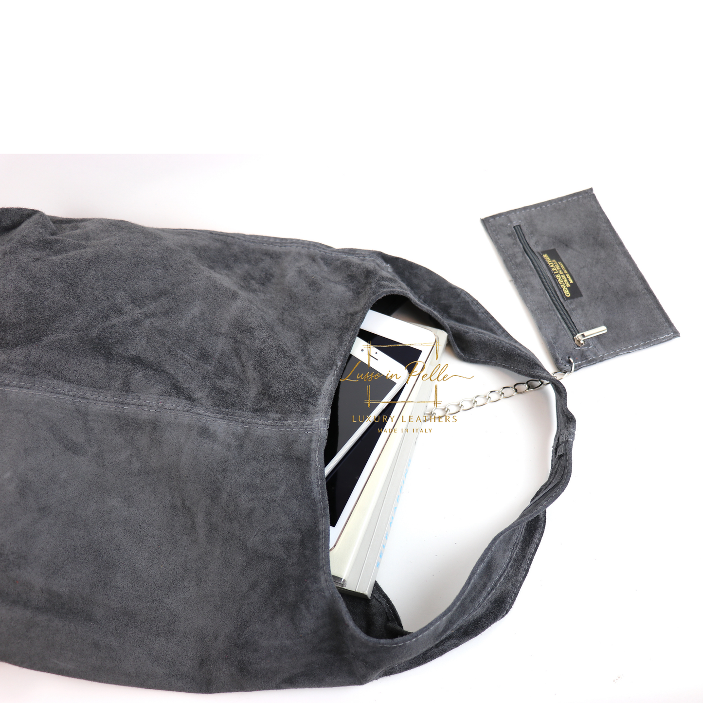 Cali Genuine Suede Hobo Slouchy Shoulder Bag