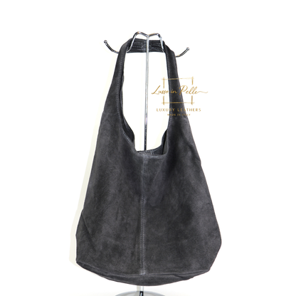 Cali Genuine Suede Hobo Slouchy Shoulder Bag