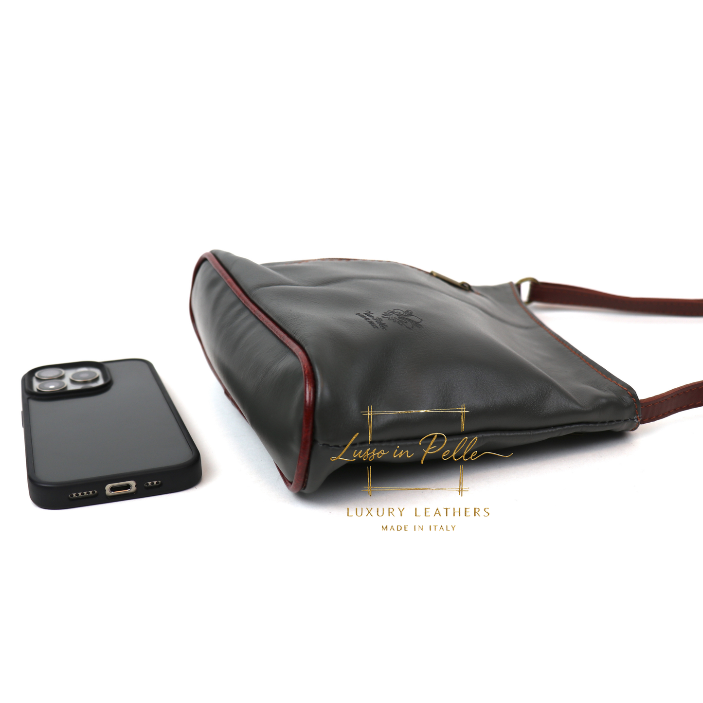 Genuine Soft Italian Leather Crossbody Messenger Handbag