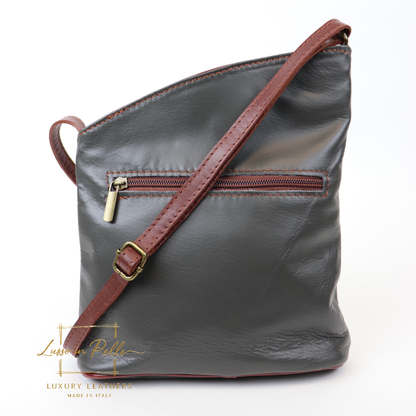 Genuine Soft Italian Leather Crossbody Messenger Handbag