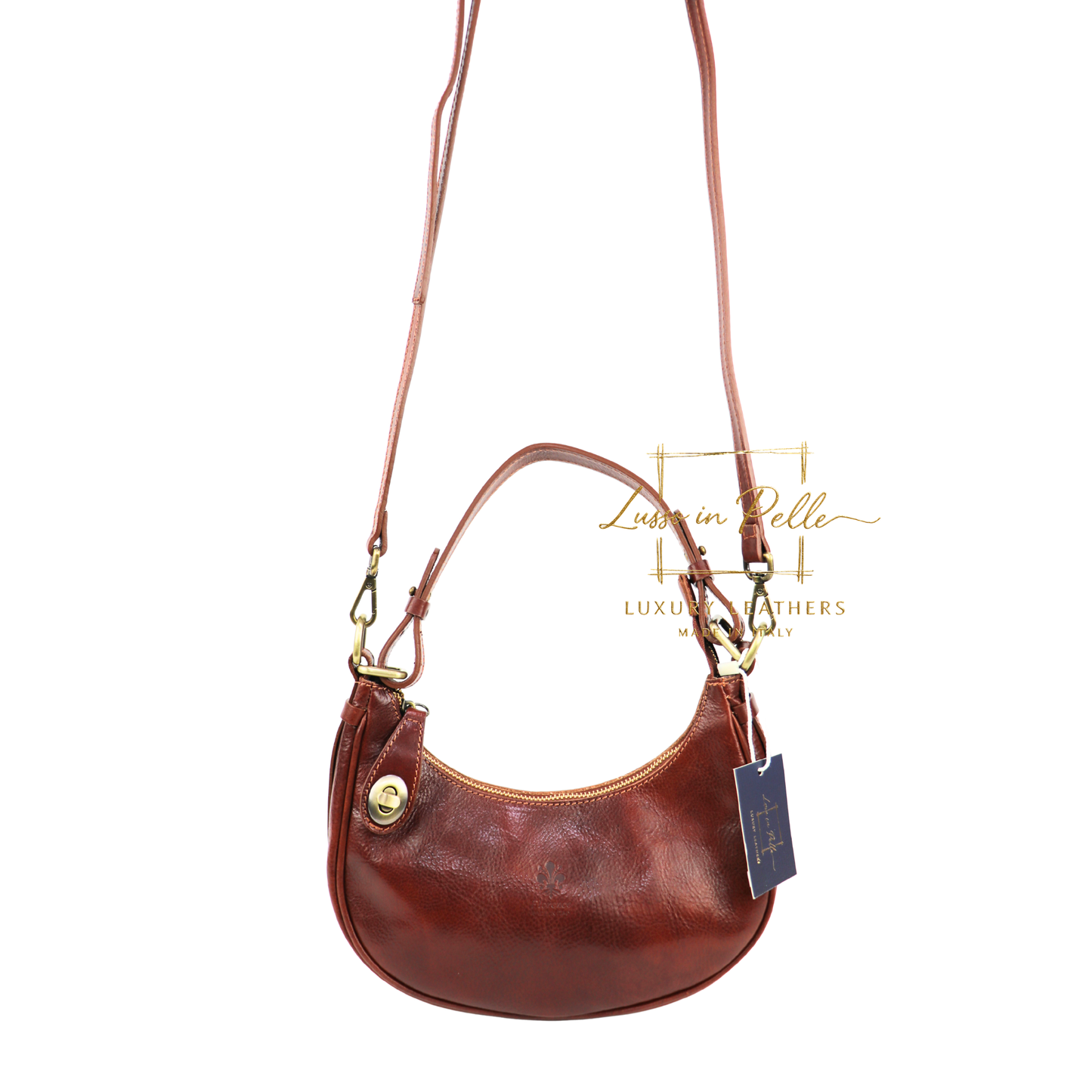 Florence Leather Shoulder/Crossbody Bag with Detachable and Adjustable Straps