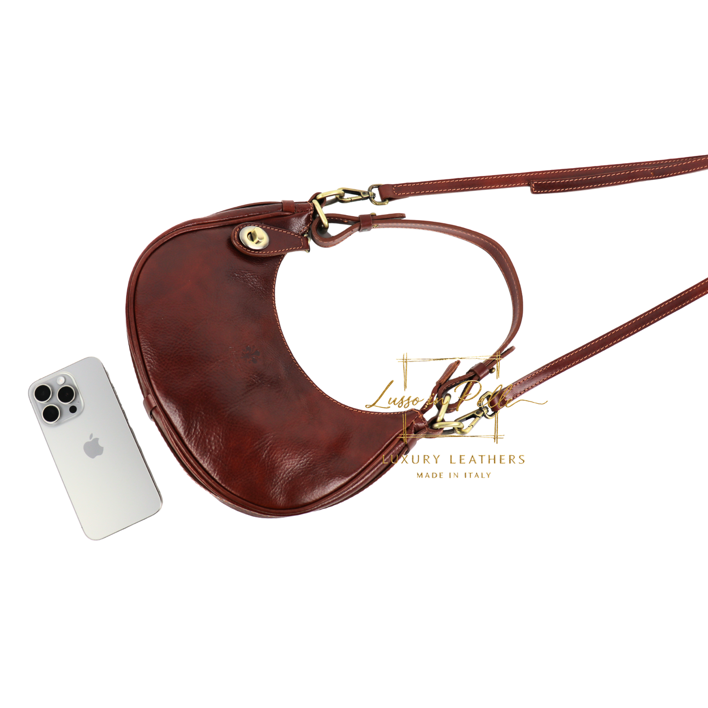 Florence Leather Shoulder/Crossbody Bag with Detachable and Adjustable Straps