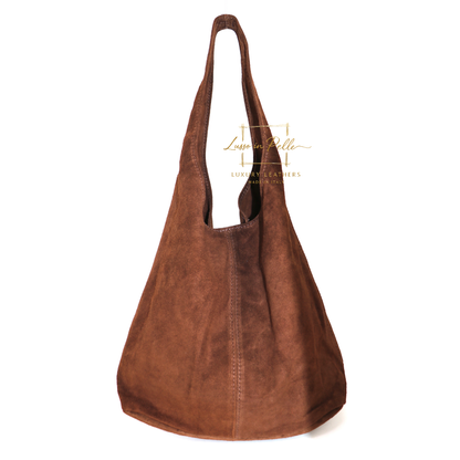 Cali Genuine Suede Hobo Slouchy Shoulder Bag