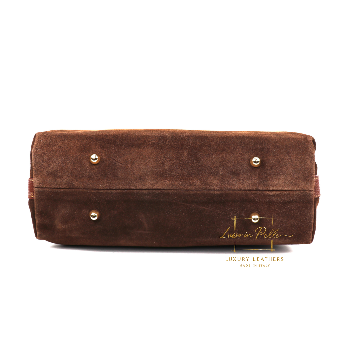 Medium Suede Handbag with Adjustable Leather Straps