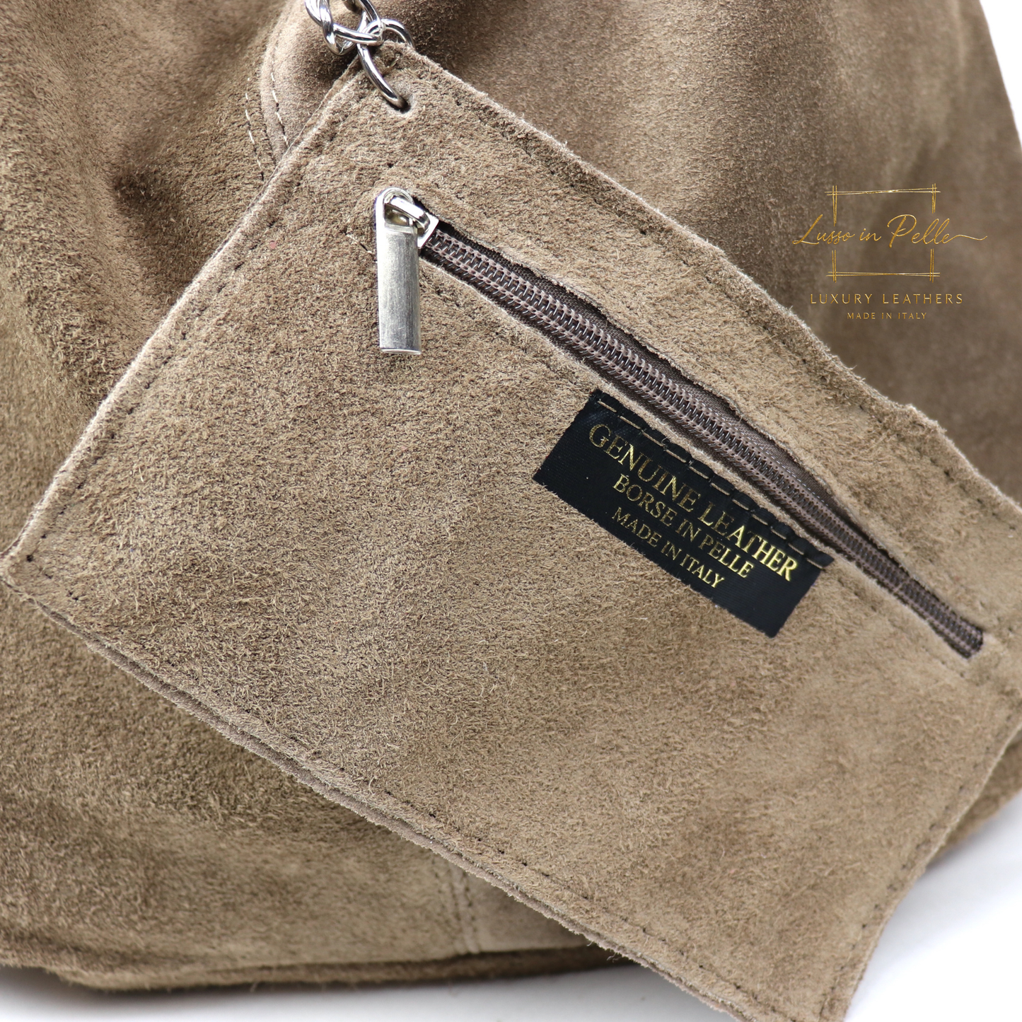 Cali Genuine Suede Hobo Slouchy Shoulder Bag