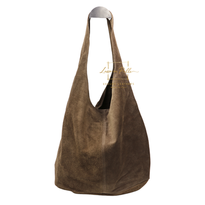 Cali Genuine Suede Hobo Slouchy Shoulder Bag