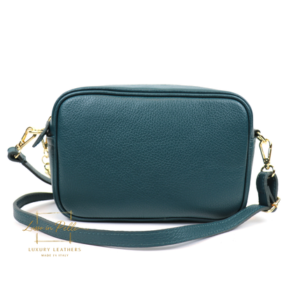 Sierra Genuine Italian Pebbled Leather Box Bag