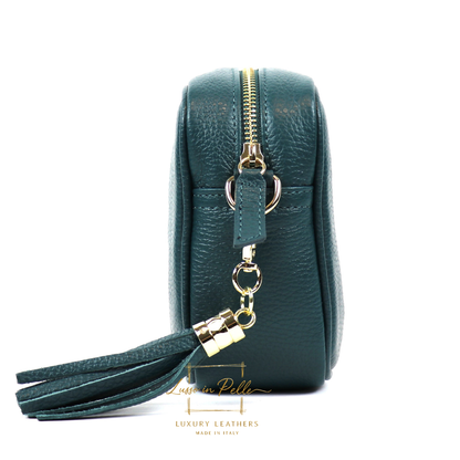 Sierra Genuine Italian Pebbled Leather Box Bag