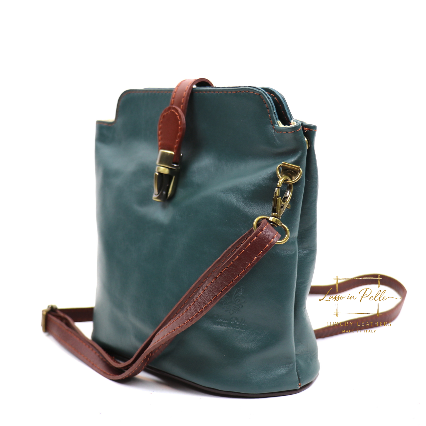 Vera Pelle Leather Crossbody Bag