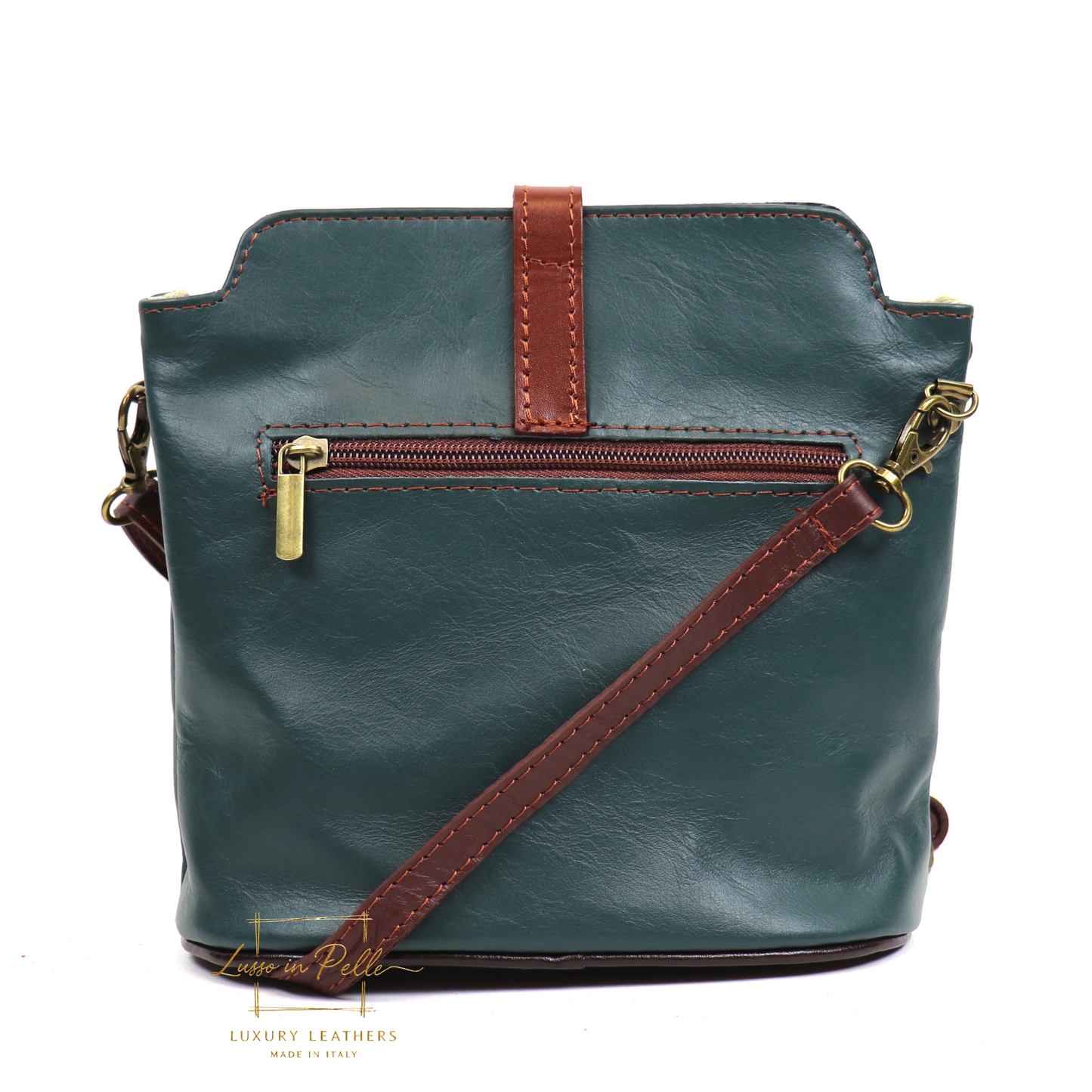 Vera Pelle Leather Crossbody Bag