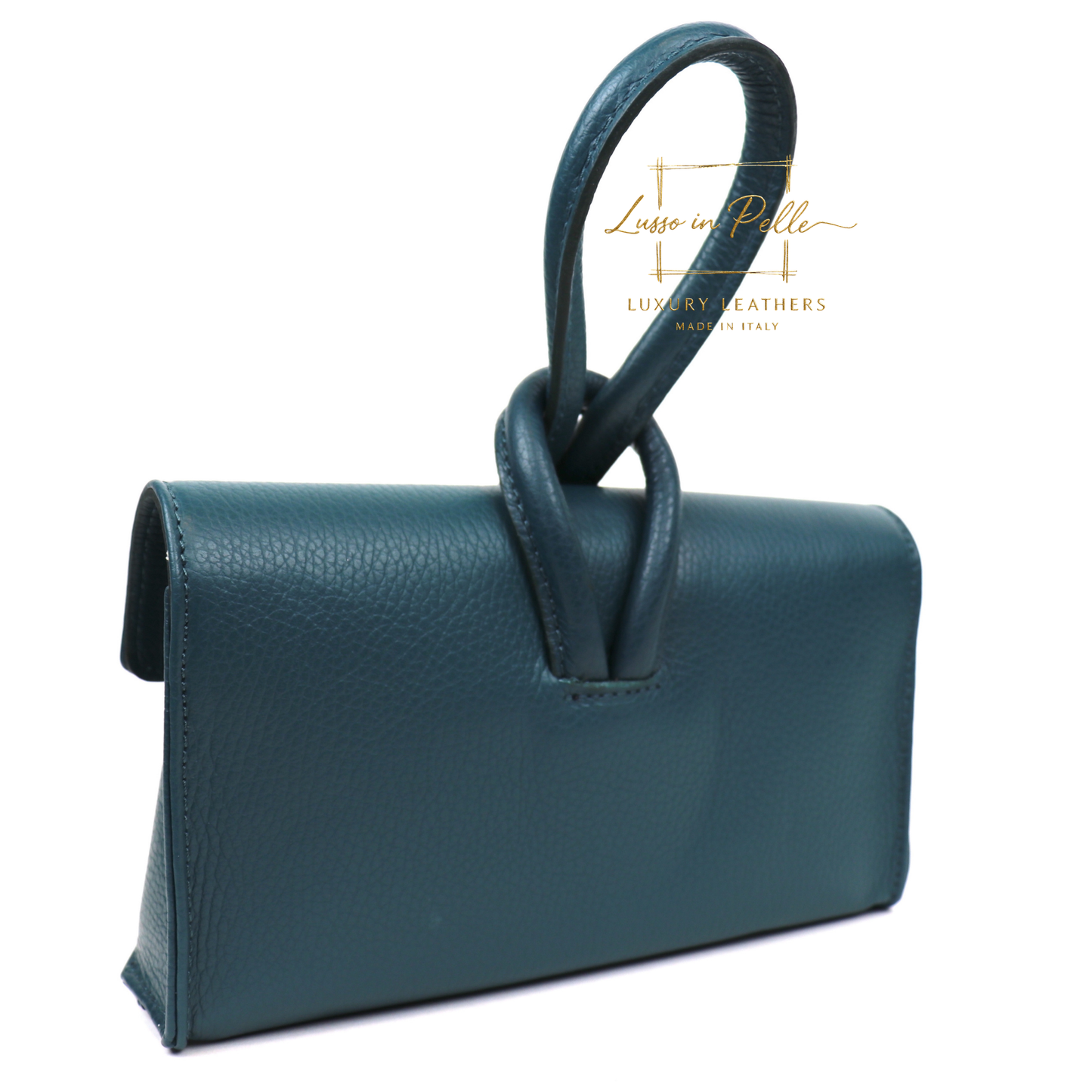 Rose Italian Versatile Leather Bag - Wrist Bag - Clutch Bag