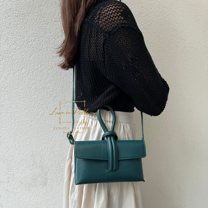 Rose Italian Versatile Leather Bag - Wrist Bag - Clutch Bag