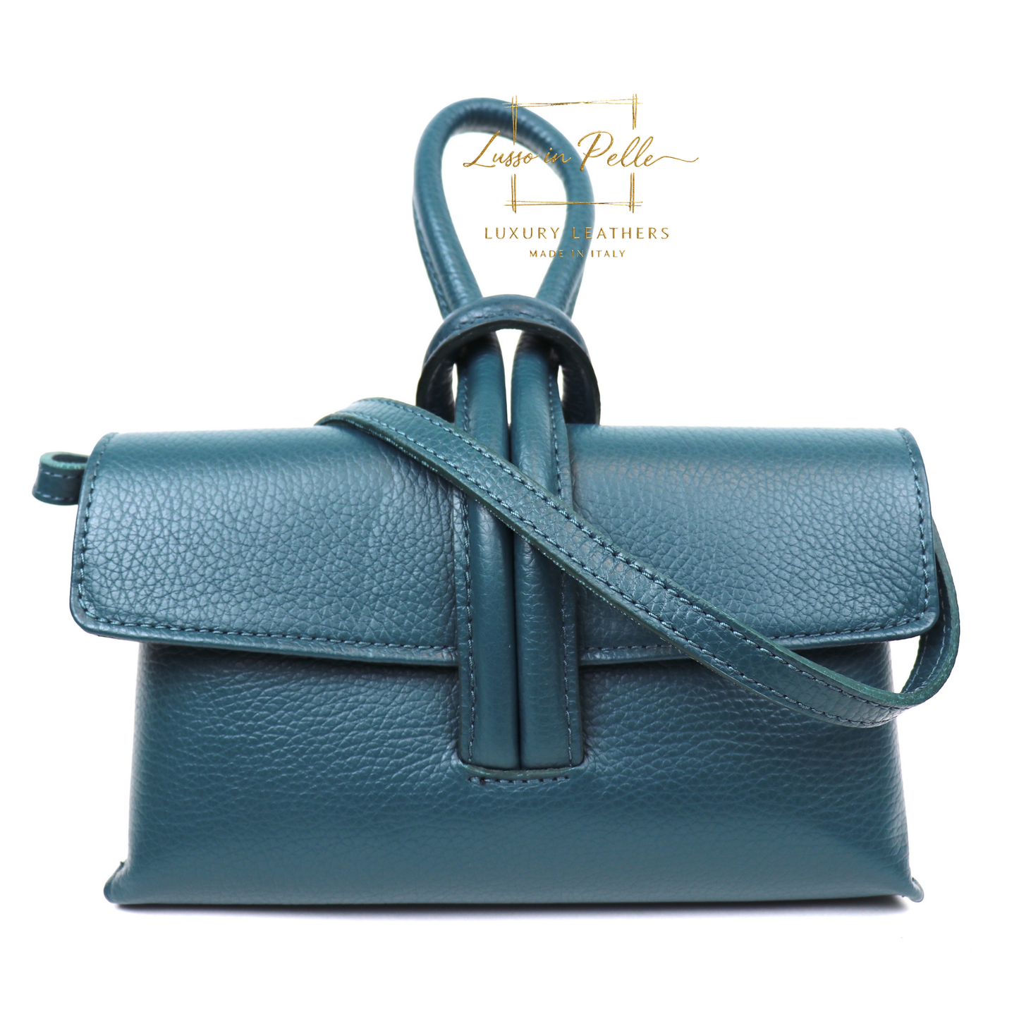 Rose Italian Versatile Leather Bag - Wrist Bag - Clutch Bag