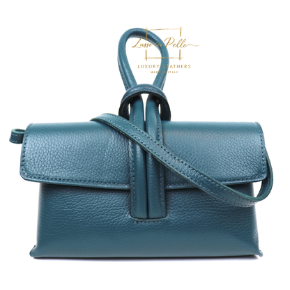 Rose Italian Versatile Leather Bag - Wrist Bag - Clutch Bag