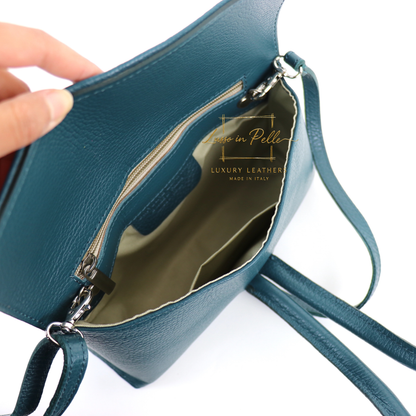 Rose Italian Versatile Leather Bag - Wrist Bag - Clutch Bag