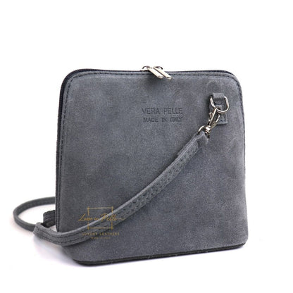 Ella Small Square Suede Crossbody Bag with Detachable Straps