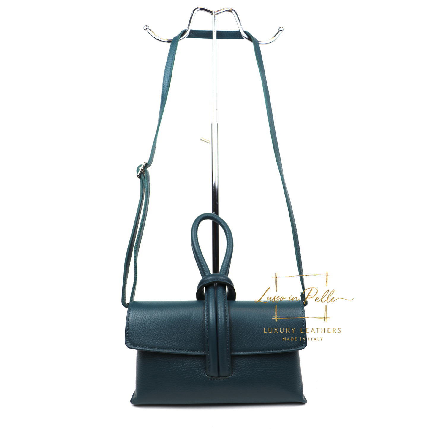 Rose Italian Leather Versatile Leather Bag - Wrist Bag - Clutch Bag