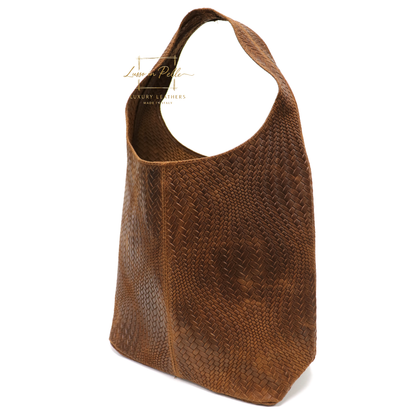 Aurora Quilted Suede Hobo Bag