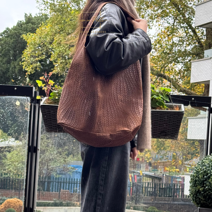 Aurora Quilted Suede Hobo Bag
