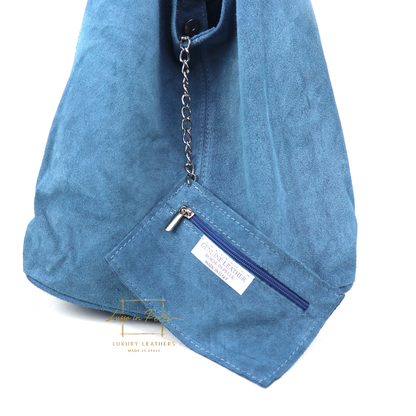 Cali Genuine Suede Hobo Slouchy Shoulder Bag