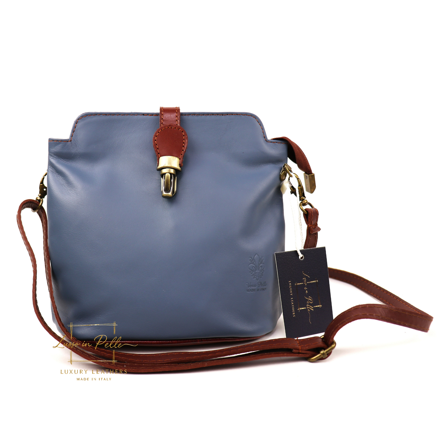 Vera Pelle Leather Crossbody Bag