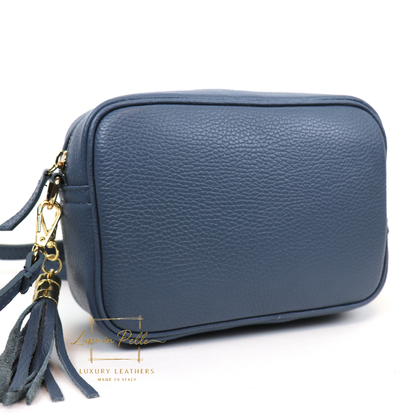 Sierra Genuine Italian Pebbled Leather Box Bag