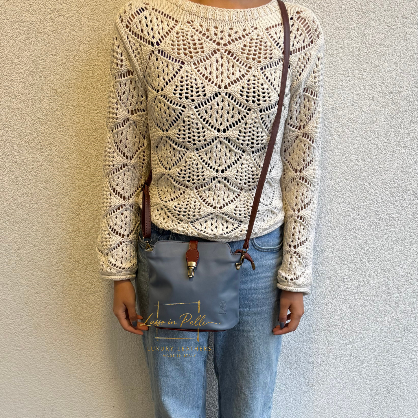 Vera Pelle Leather Crossbody Bag