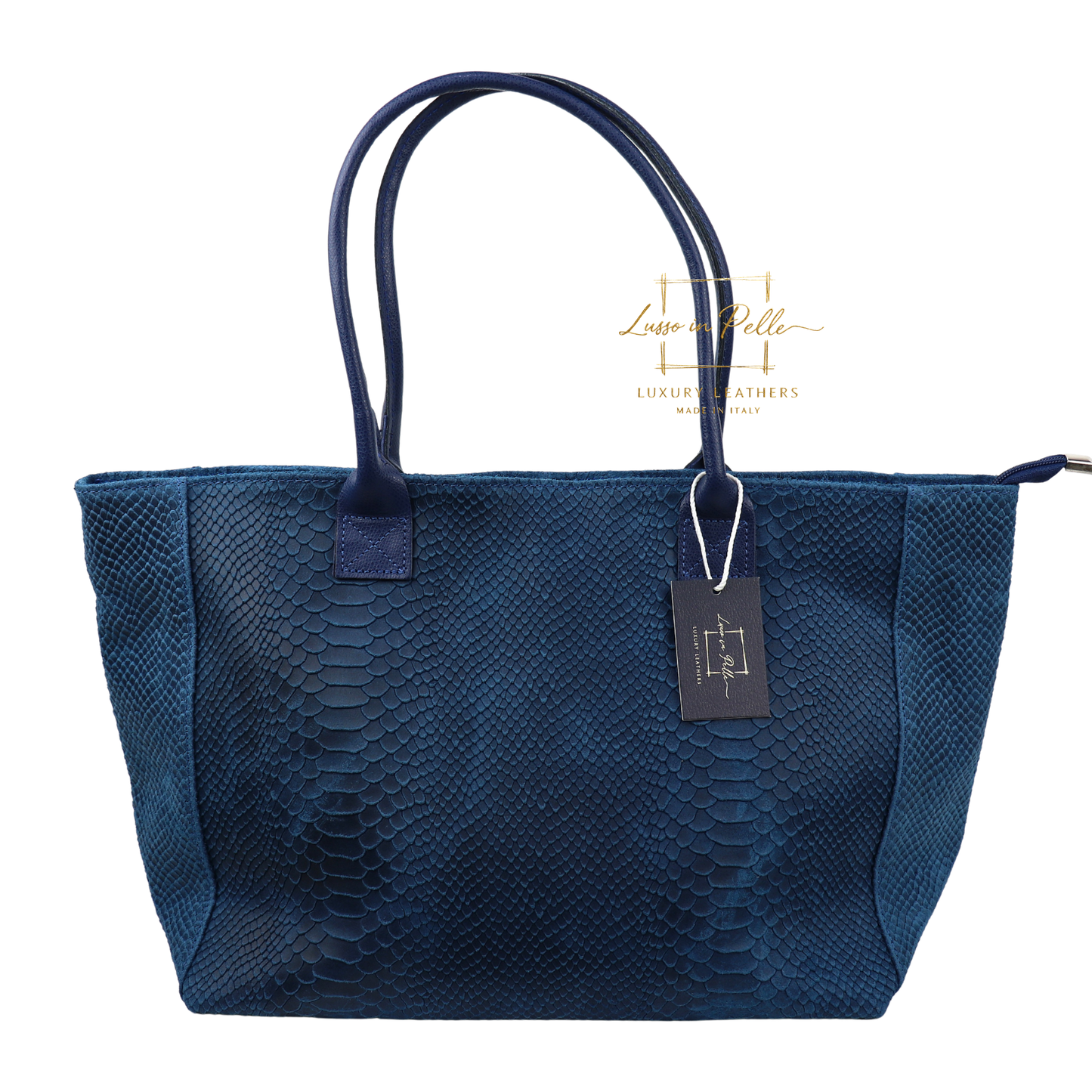 Suede Snake Print Two Style Large Shopper Bag