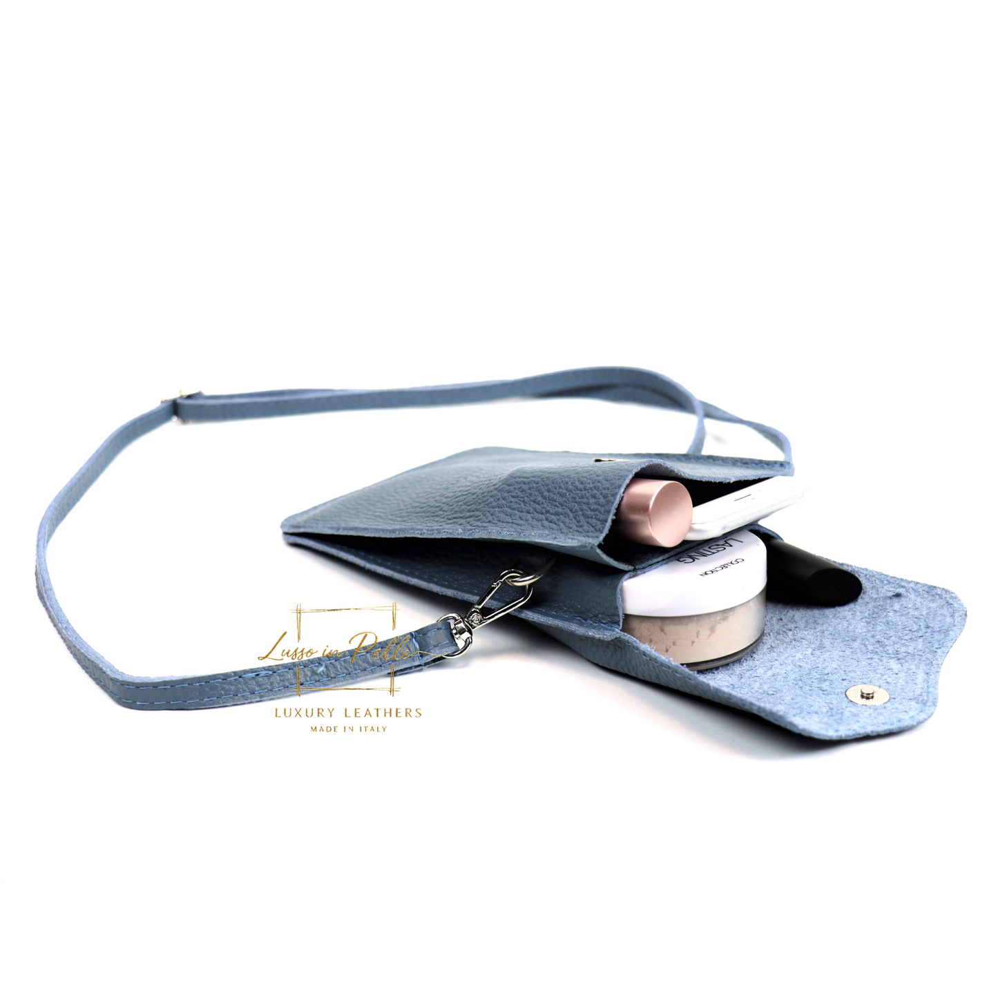 Minimalist Genuine Leather Crossbody Phone Bag