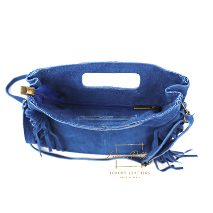 Suede Boho Tassel Crossbody Bag with Adjustable Detachable Straps