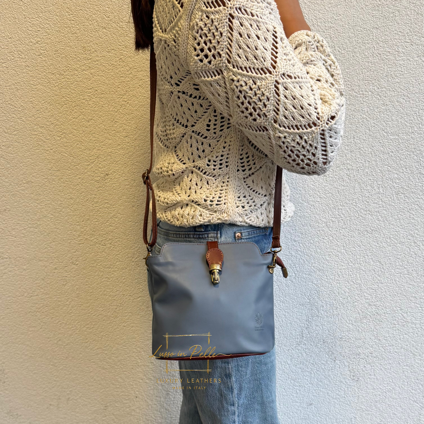 Vera Pelle Leather Crossbody Bag
