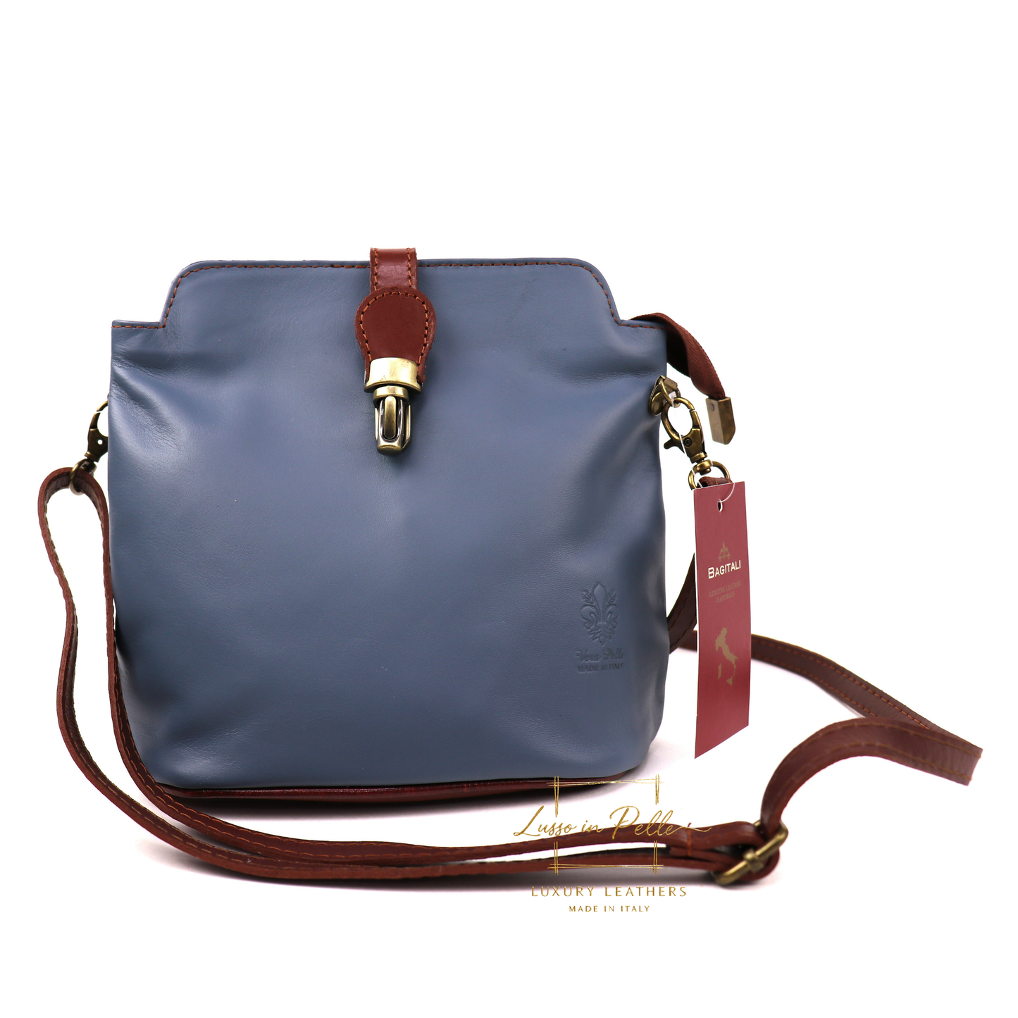 Vera Pelle Leather Crossbody Bag